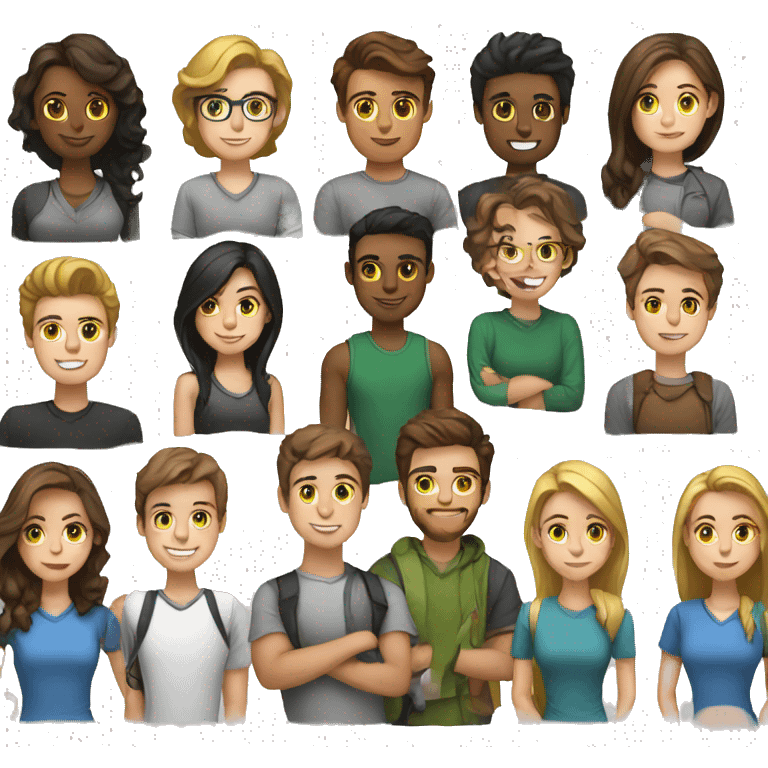 college student project team emoji