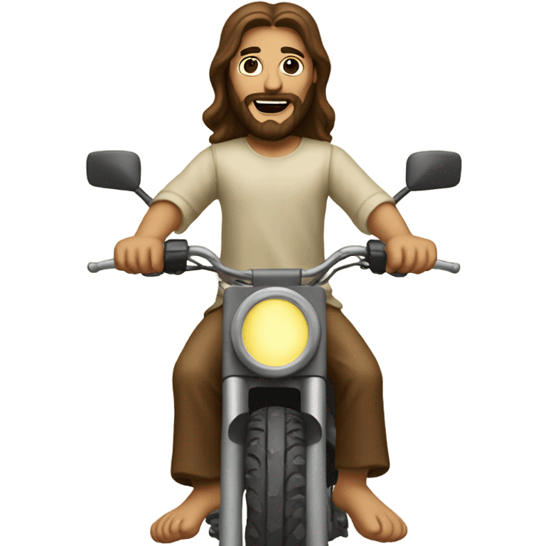 Jesus on a dirtbike emoji