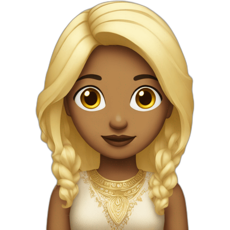 Indian girl with blonde hair  emoji