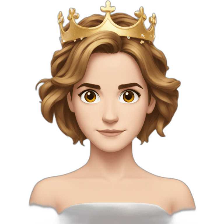 Emma watson avec une couronne emoji