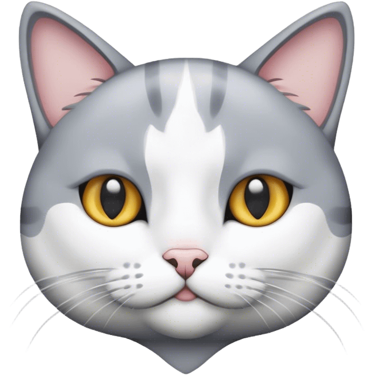 Grey and white cat  emoji