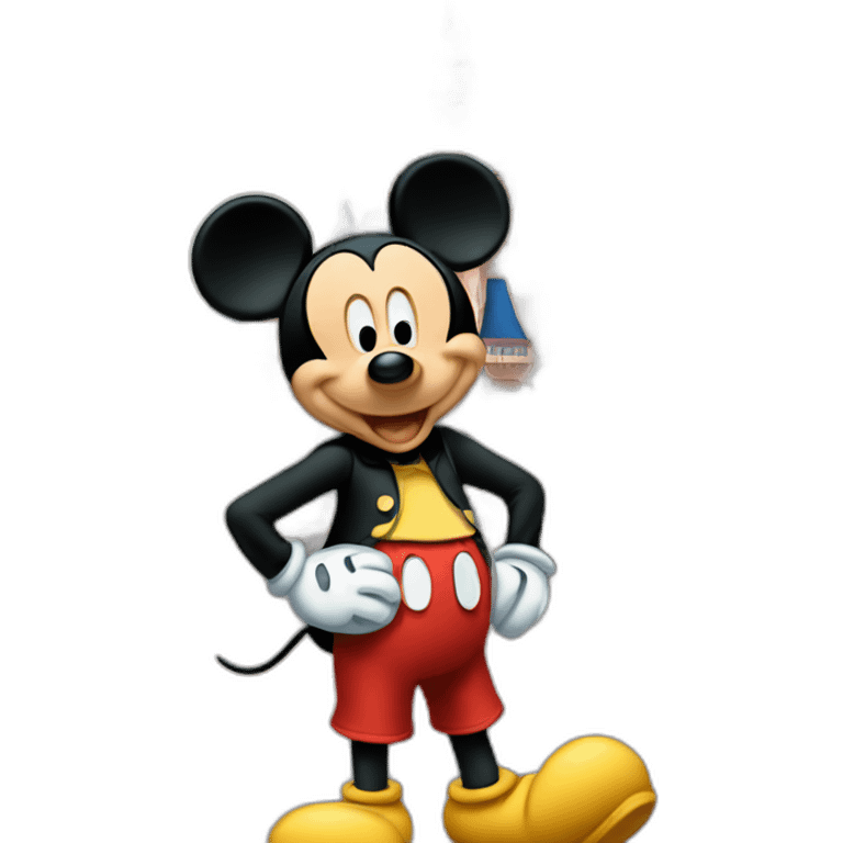 mickey mouse in disney land emoji