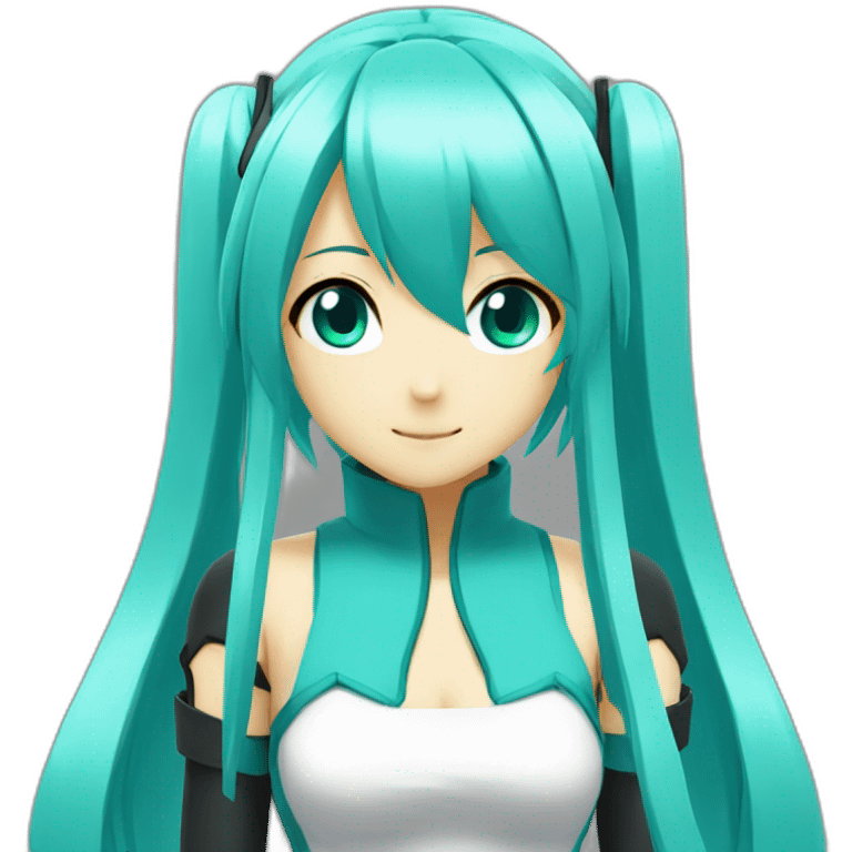 Hatsune miku upper body  emoji