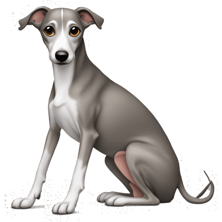 Back whippet sitting emoji