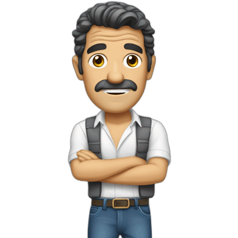 antonio banderas cartoon wearing shirt emoji