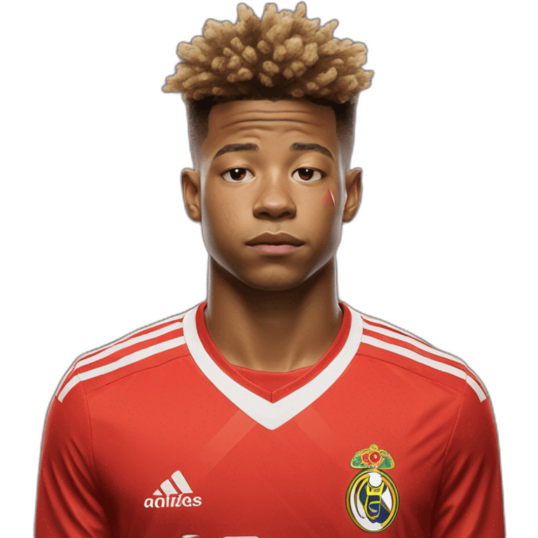 David Neres eyes closed and sad with the jersey of Benfica (Red jersey) emoji