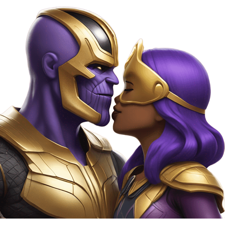 thanos squid game kissing with señorita squid game emoji