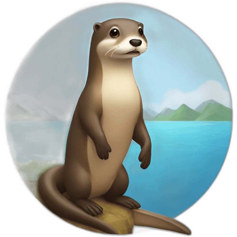 Loutre sur un cheval emoji