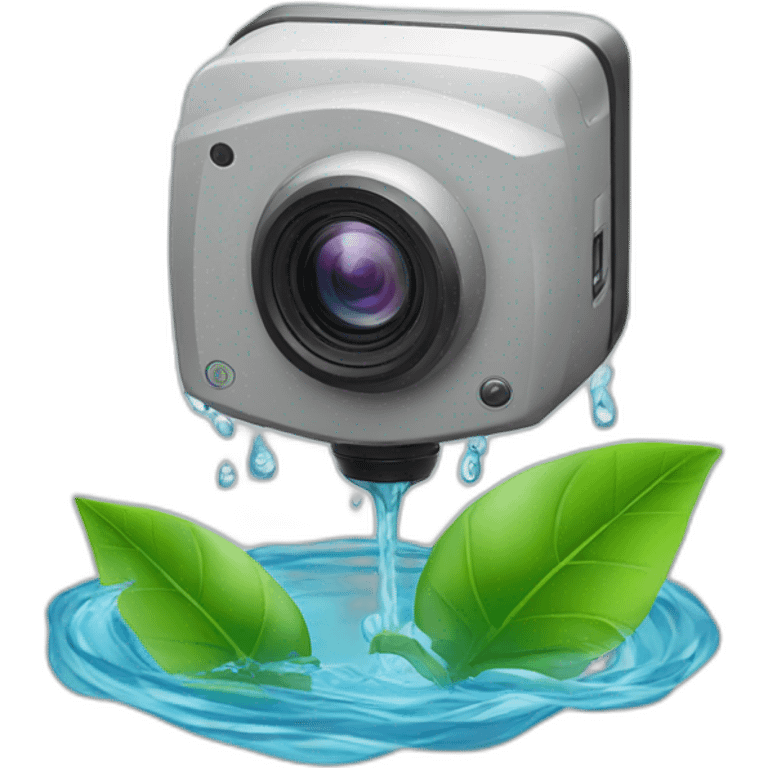 security-ptz-camera-and-small-leaf-floating-on-water-block emoji