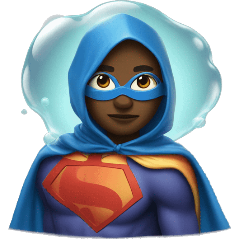 mystic bubble with superhero cape  emoji