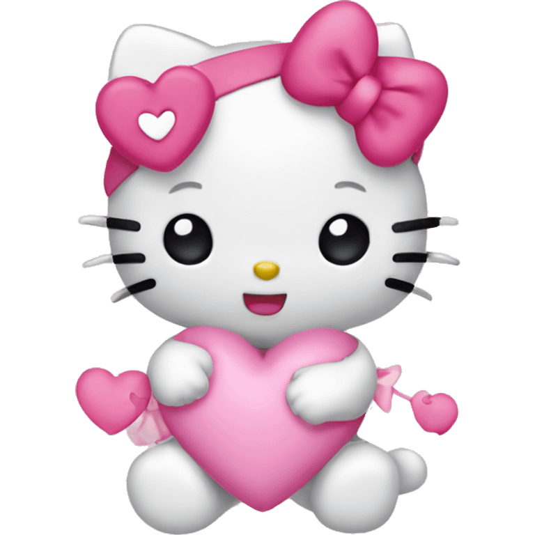 Hello kitty love emoji