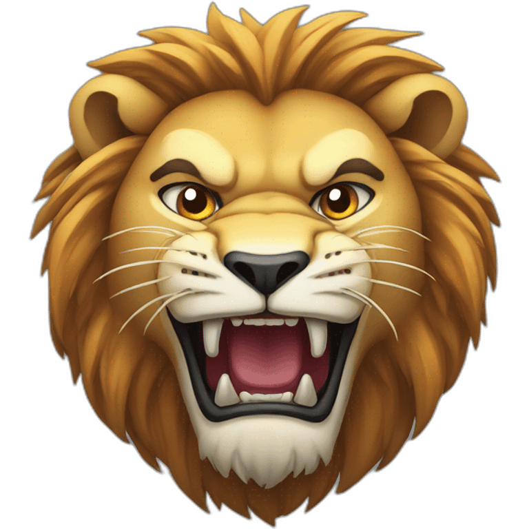 Angry lion logo emoji