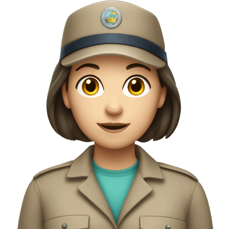 White brunette female zookeeper  emoji