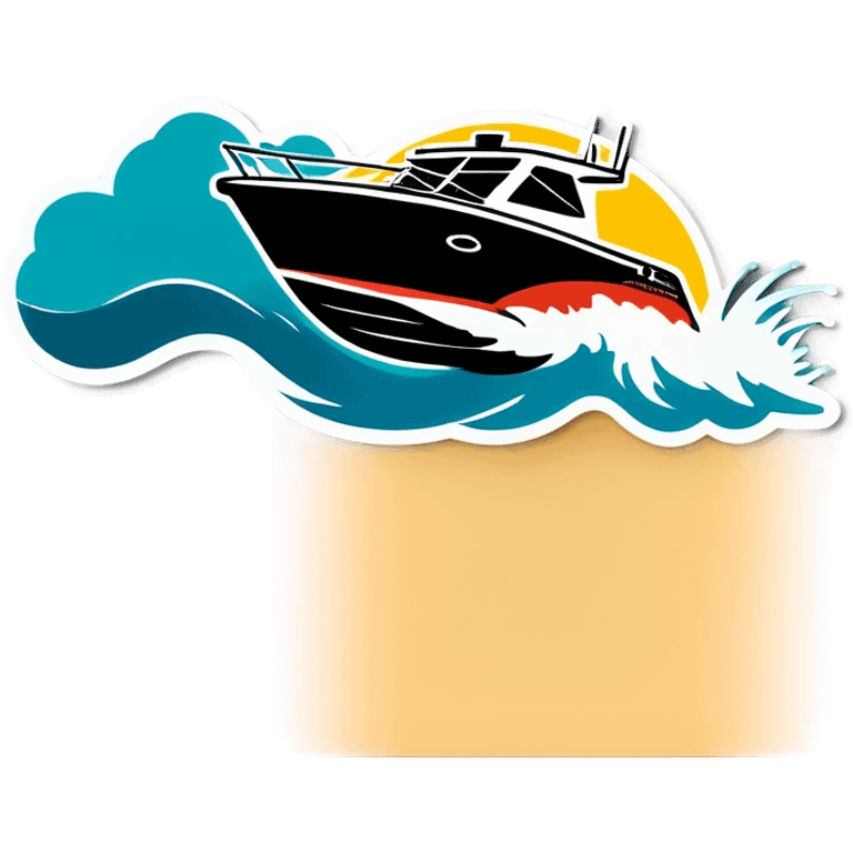 sport boat in waves emoji