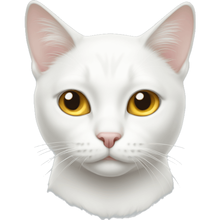 White cat with one eyes emoji