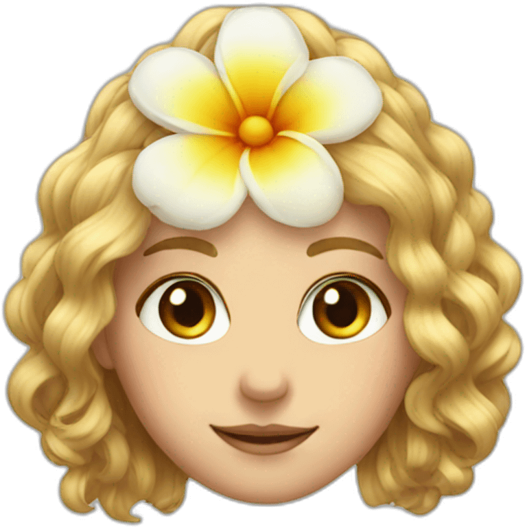 flower in girls hair emoji