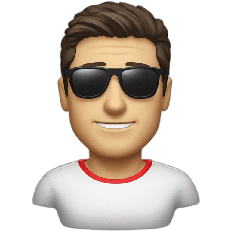 Robert Lewandowski with sunglasses emoji