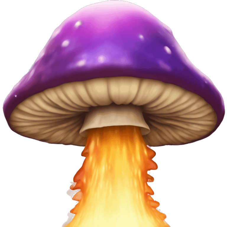 Mushroom melting into the cosmos emoji