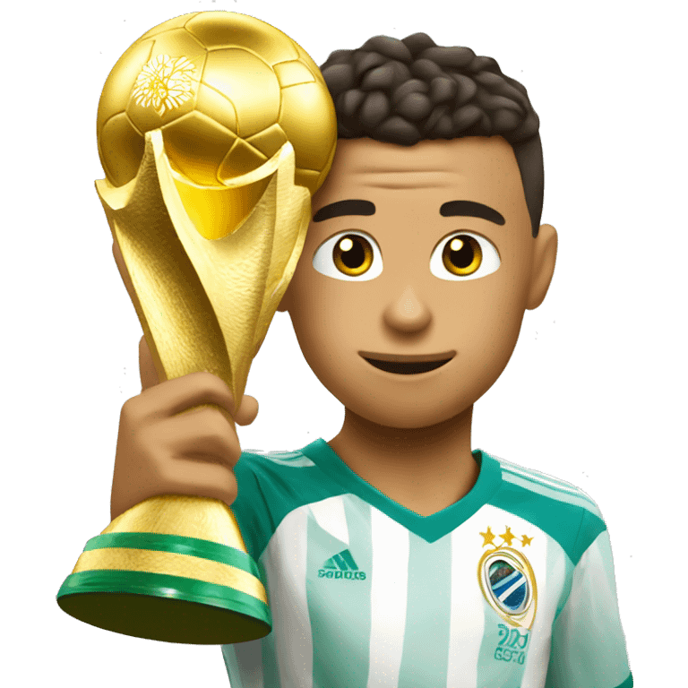 Ronaldo holding World Cup  emoji