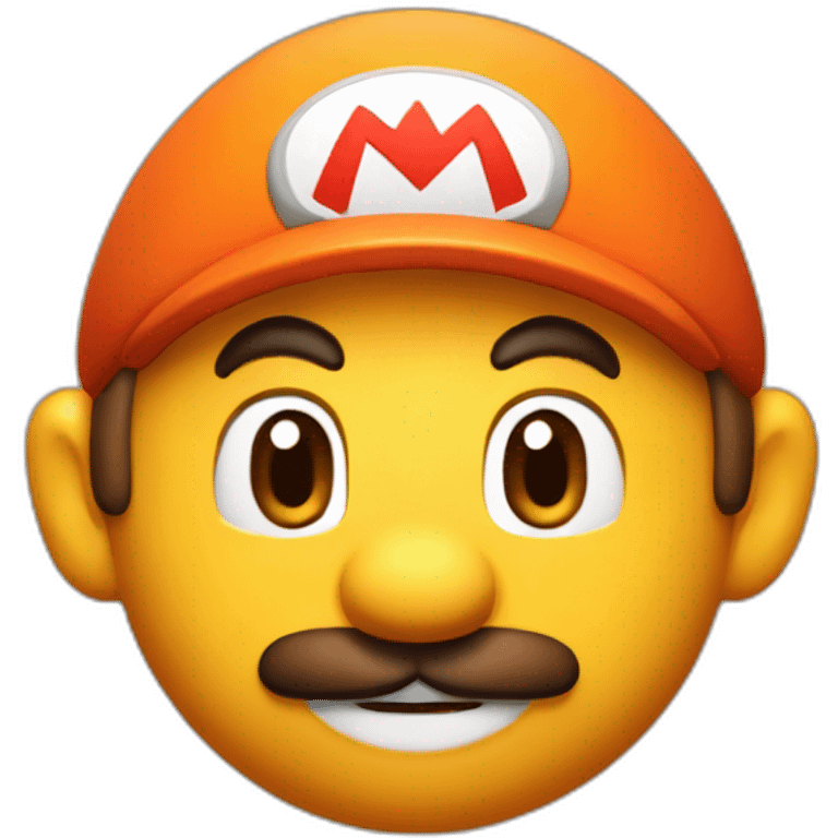 mario in Shiny orange circle emoji