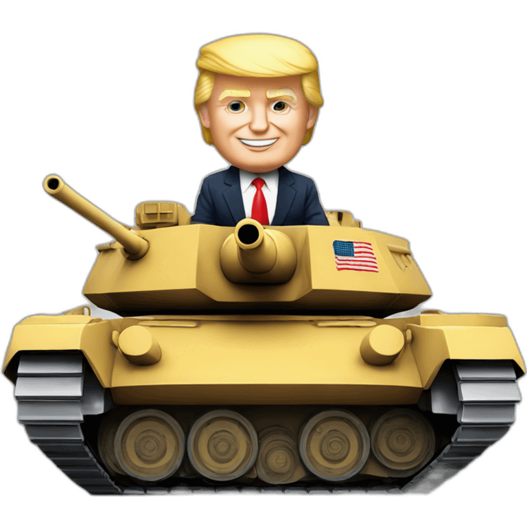 Donald trump on tank emoji