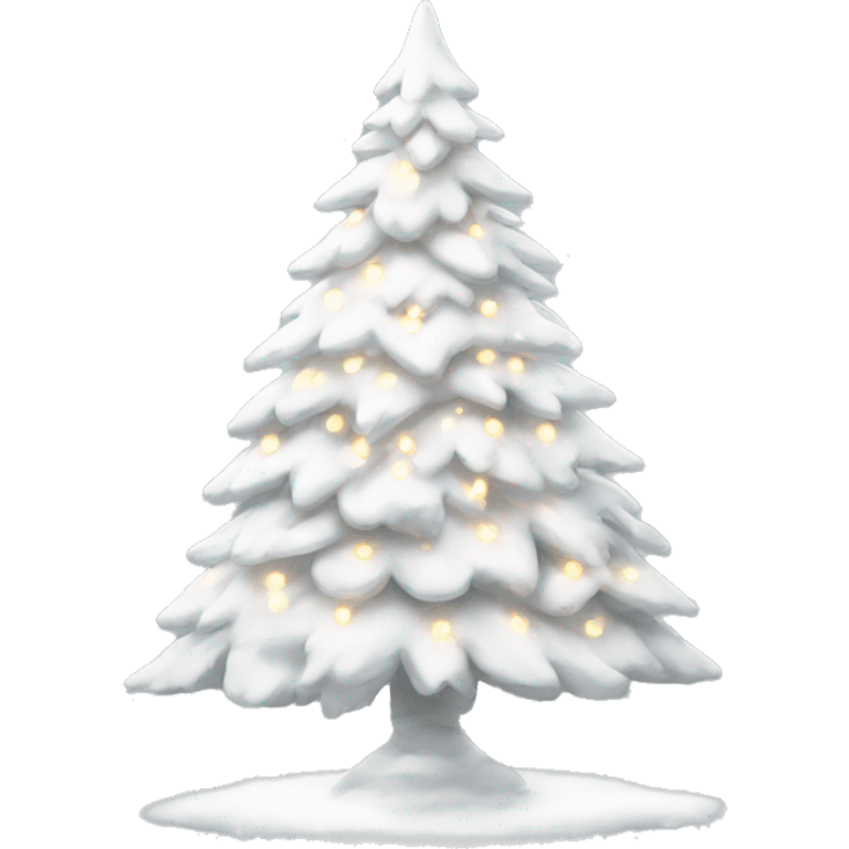 aesthetic white christmas tree emoji