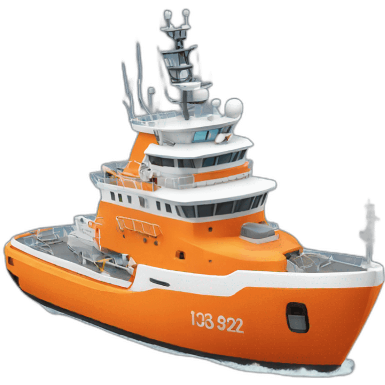 orange rescue ship emoji