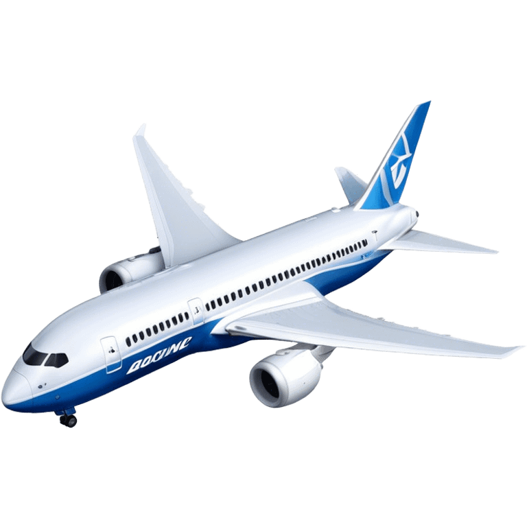 Boeing 787 Dreamliner - Boeing (Model Year: 2022) (Iconic colour: White with blue) emoji