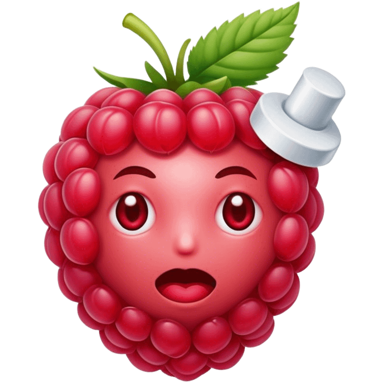 A raspberry uses medication emoji