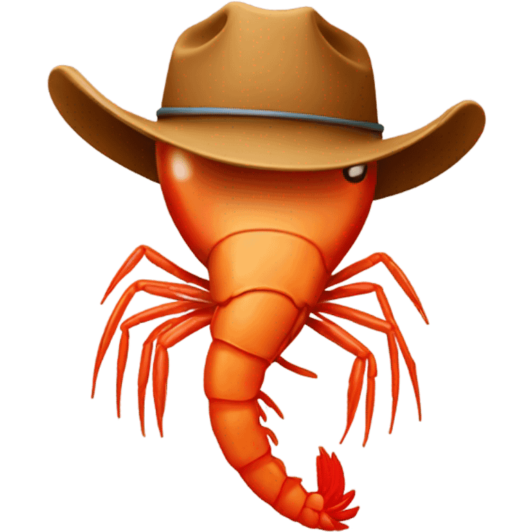 shrimp with a cowboy hat emoji