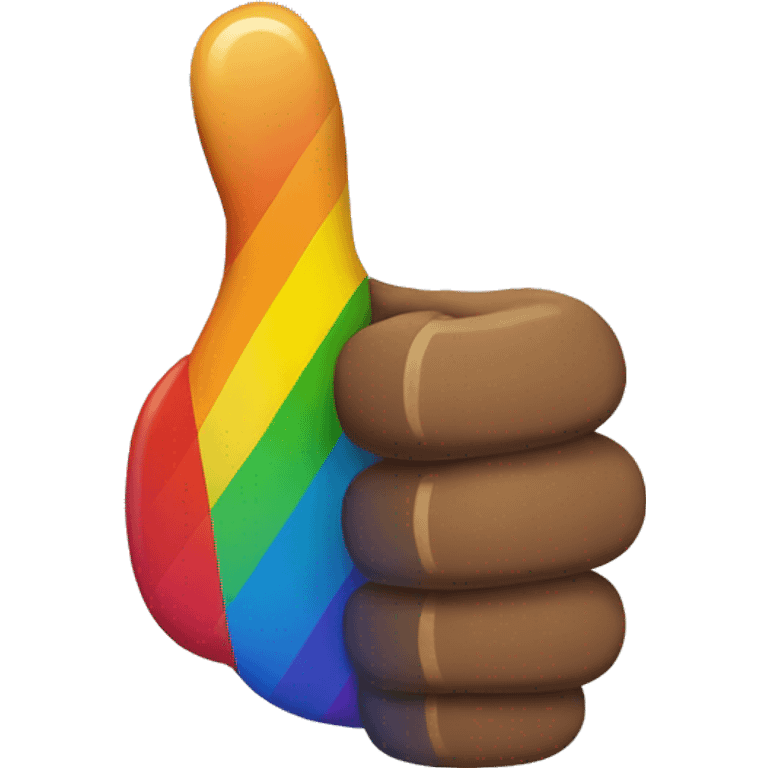 Rainbow Thumbs Up Two emoji