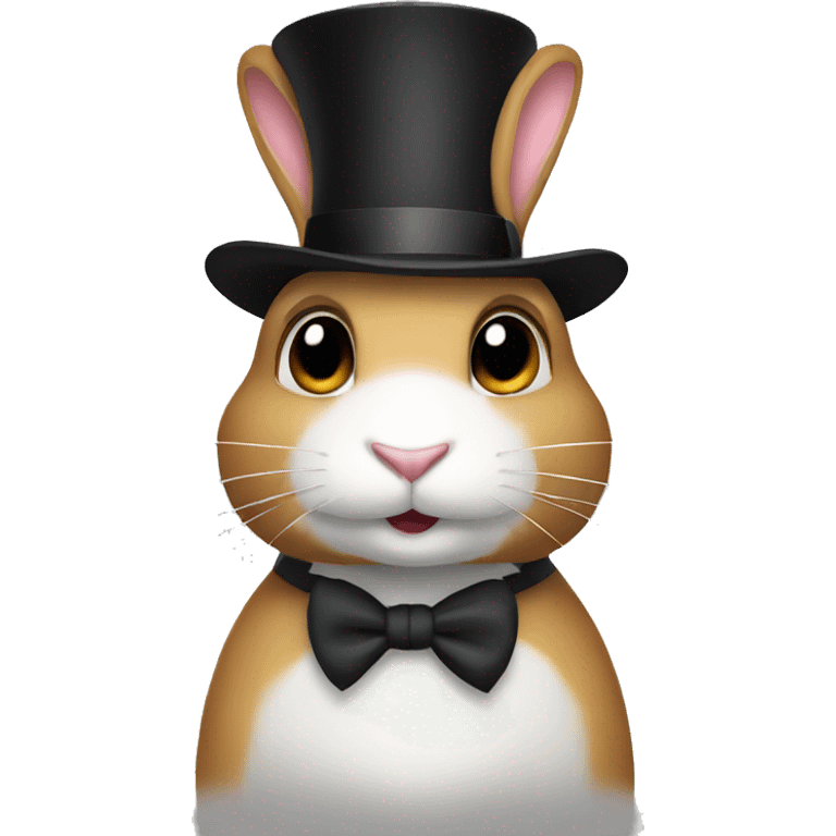 Rabit wearing top hat  emoji