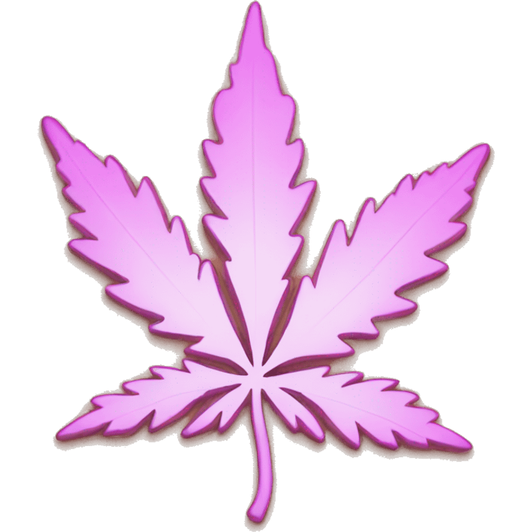 Pink marijuana leaf emoji