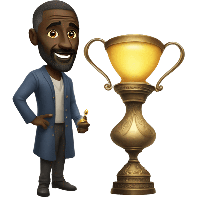 idris elba genie with lamp emoji