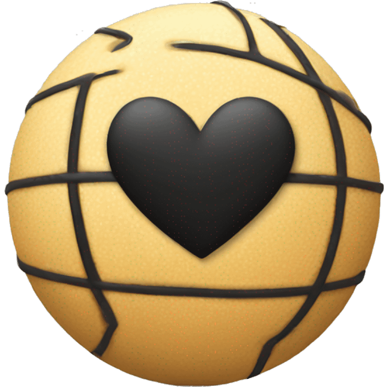 Buzzball with black heart  emoji