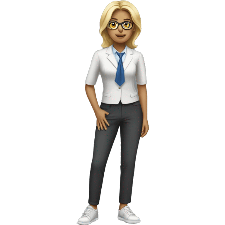 female lawyer in sneakers emoji