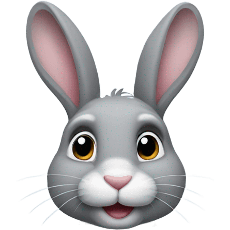 Grey bunny emoji