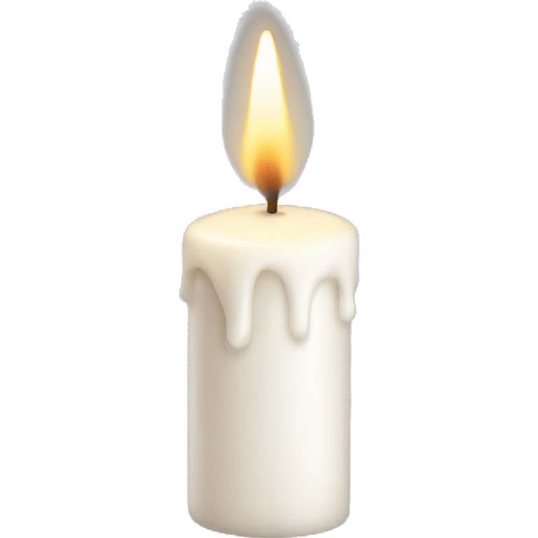 Christmas white candle  emoji