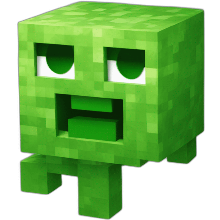 Green creeper minecraft emoji