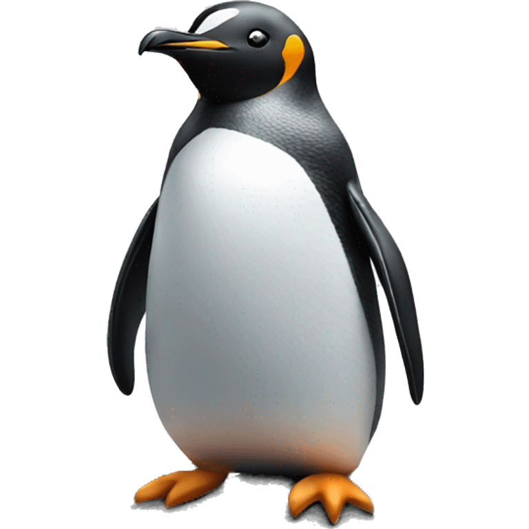 Penguin sitting on the rock emoji