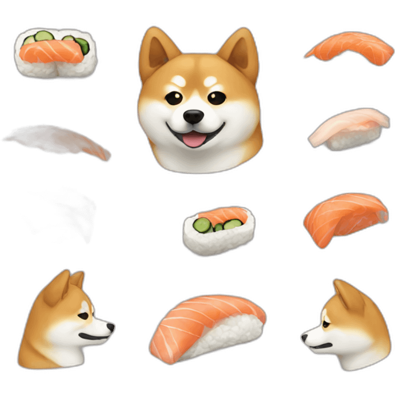 Sushi shiba inu emoji