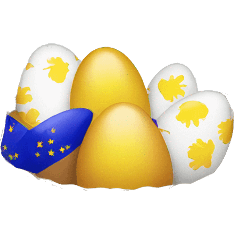 easter basket with eu flag eggs emoji