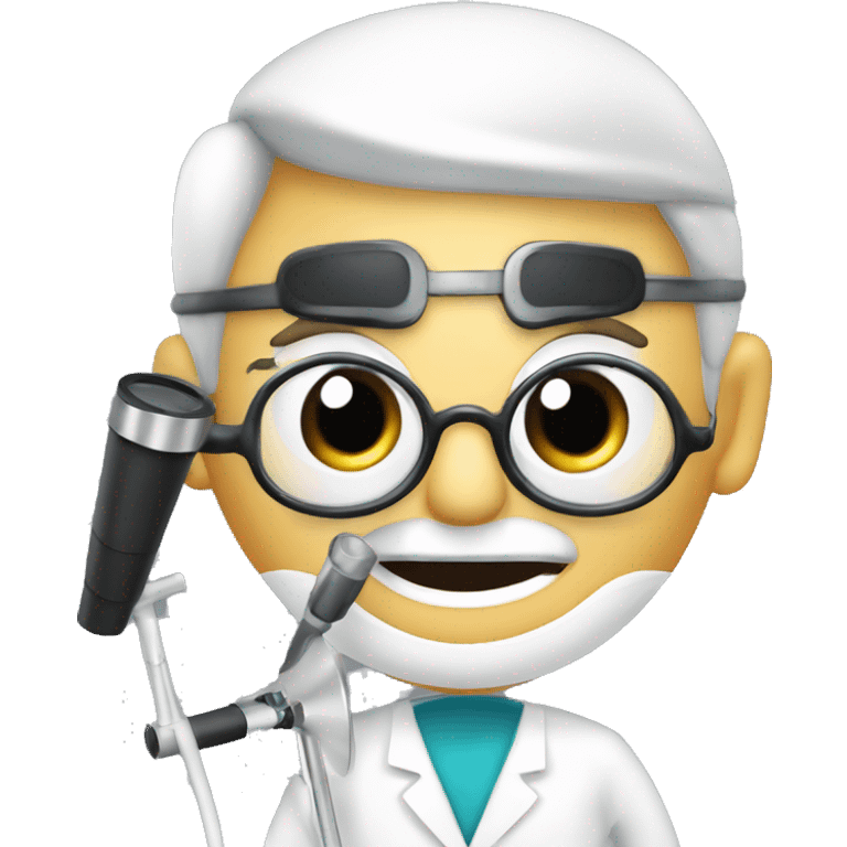 an otolaryngologist with an otoscope emoji