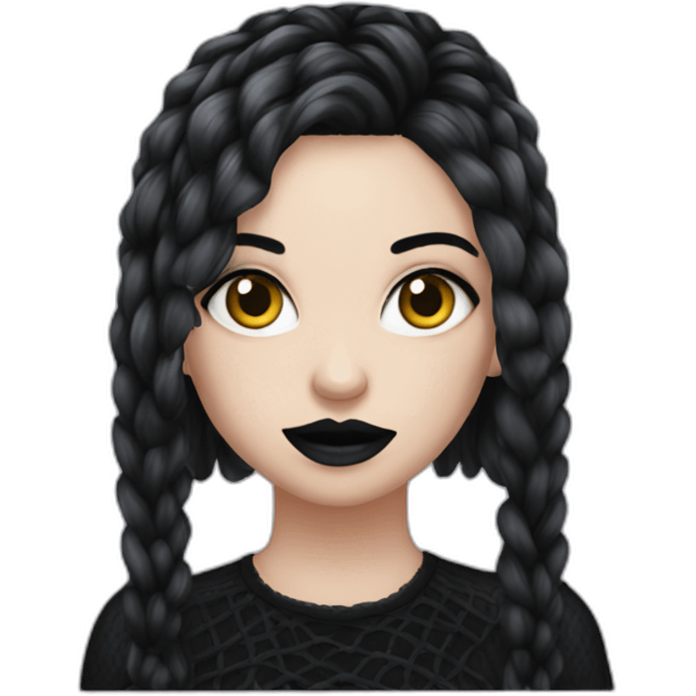 goth girl in fishnet emoji