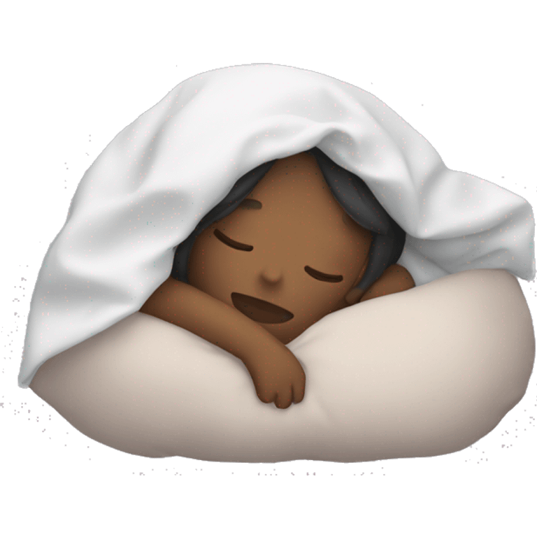 girl sleeping with cover on emoji