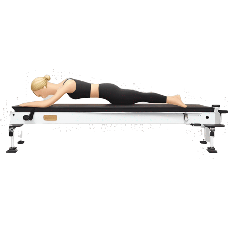 Pilates reformer white classical  emoji