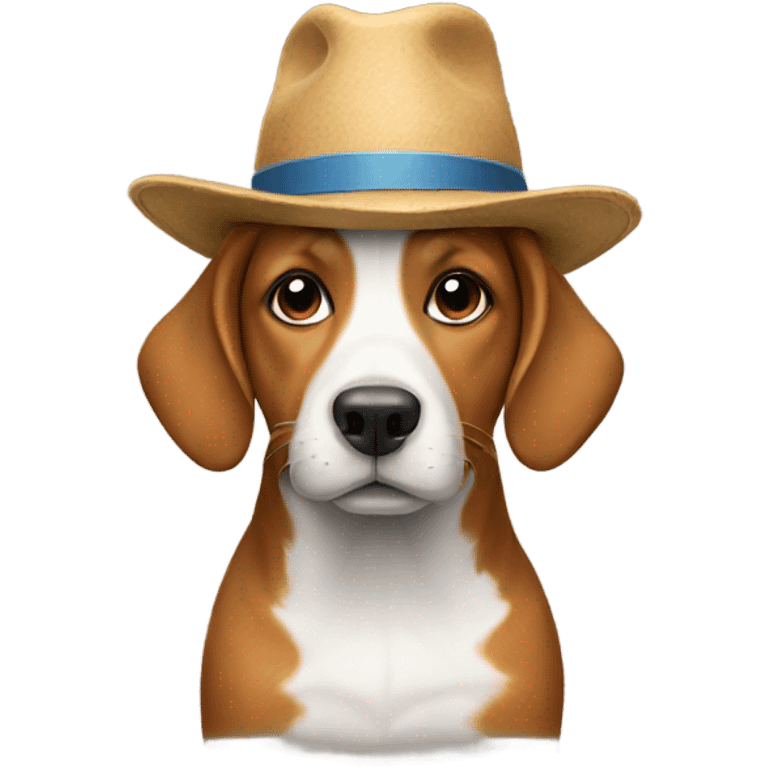 Dog with hat emoji