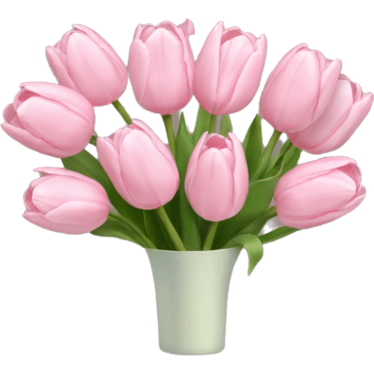 pastel pink tulip bouquet emoji