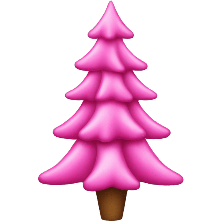 Christmas tree with pink decor  emoji