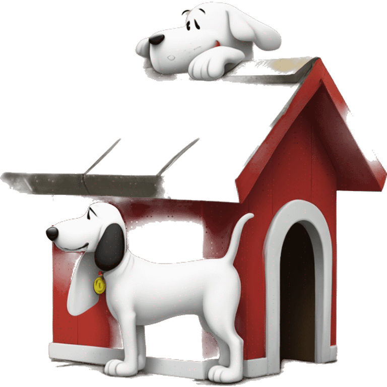 Snoopy on top of dog house emoji